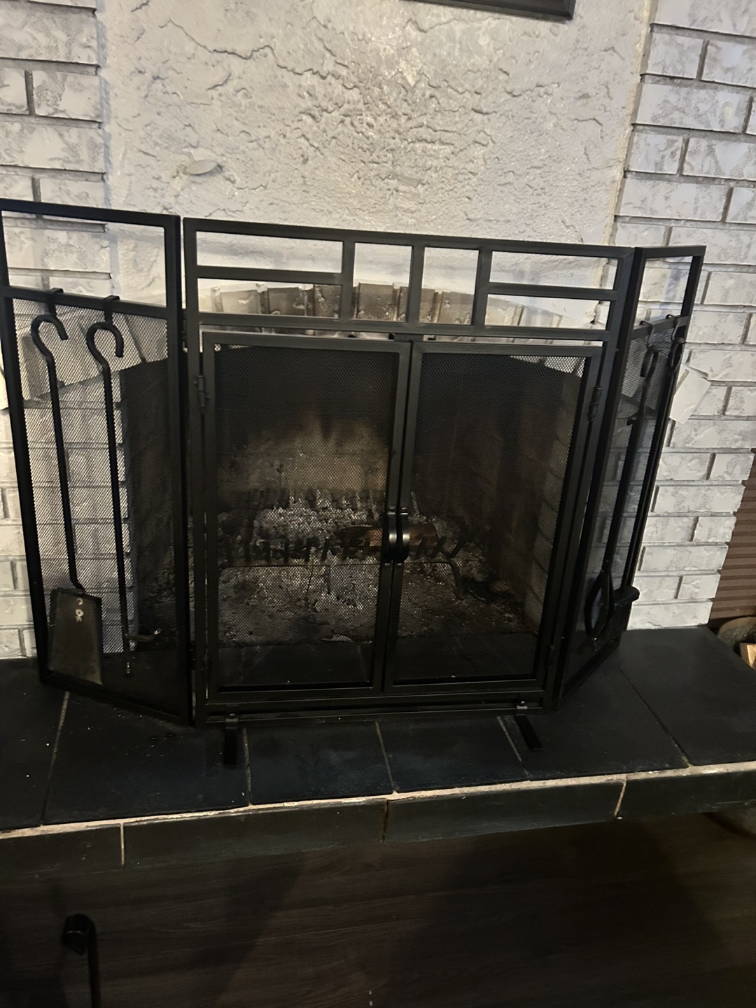 Fireplace Screen and Tool Set