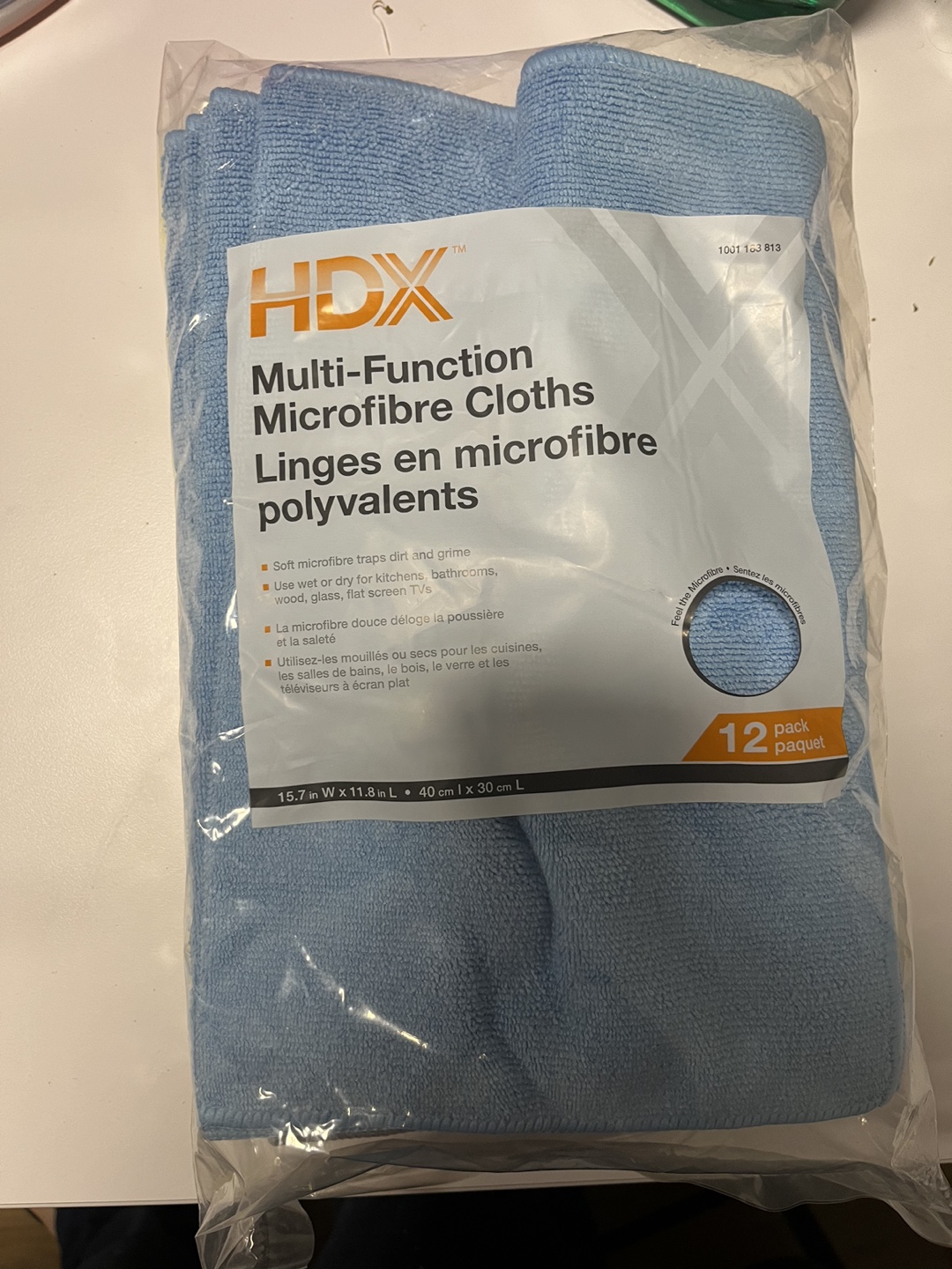 HDX Multi-Function Microfibre Cloths - 12 Pack