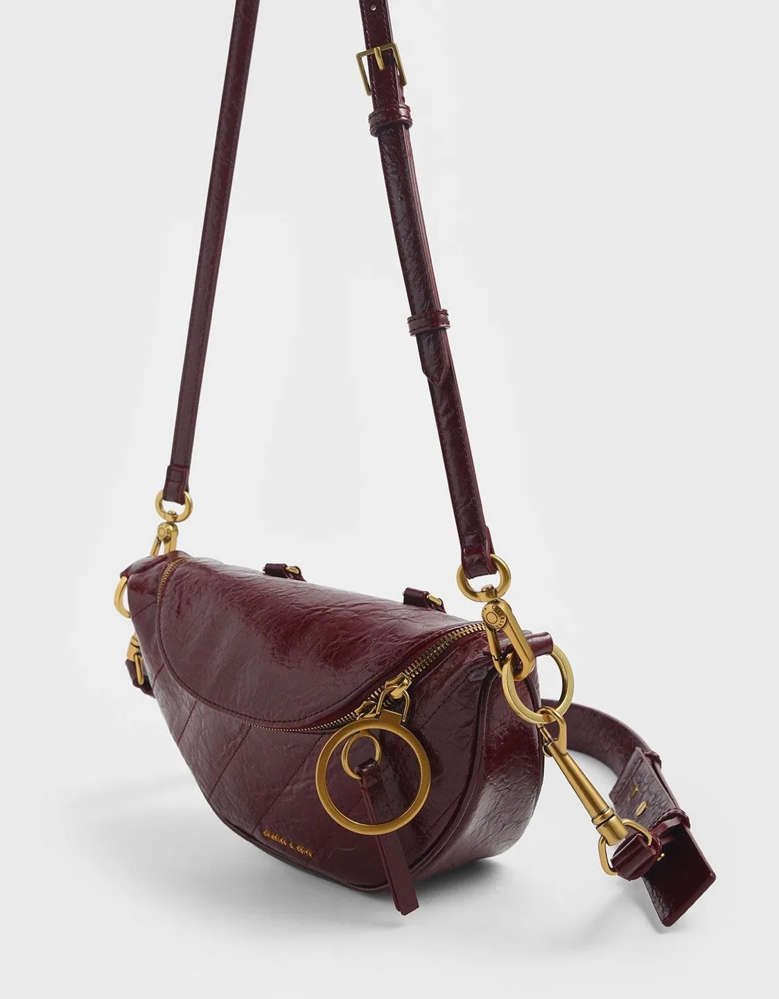 Brand New Charles & Keith Burgundy Bag thumbnail