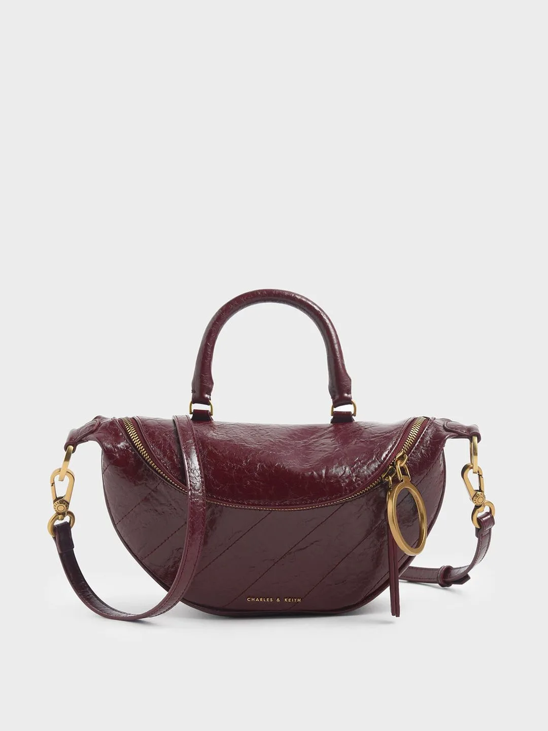 Brand New Charles & Keith Burgundy Bag image indicator(3)