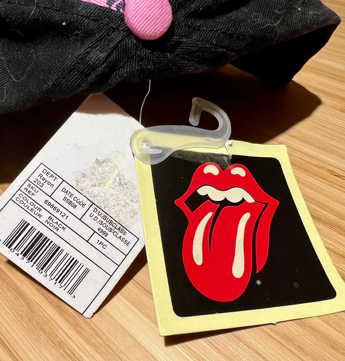 NWT Rolling Stones Pink & Black Baseball Cap image indicator(6)