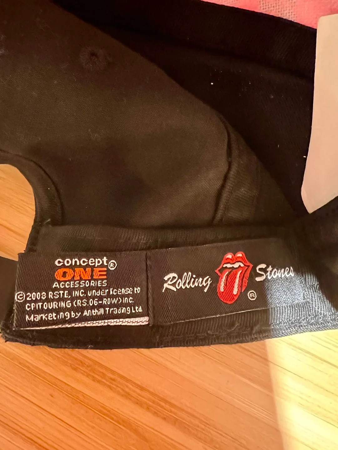 NWT Rolling Stones Pink & Black Baseball Cap image indicator(4)