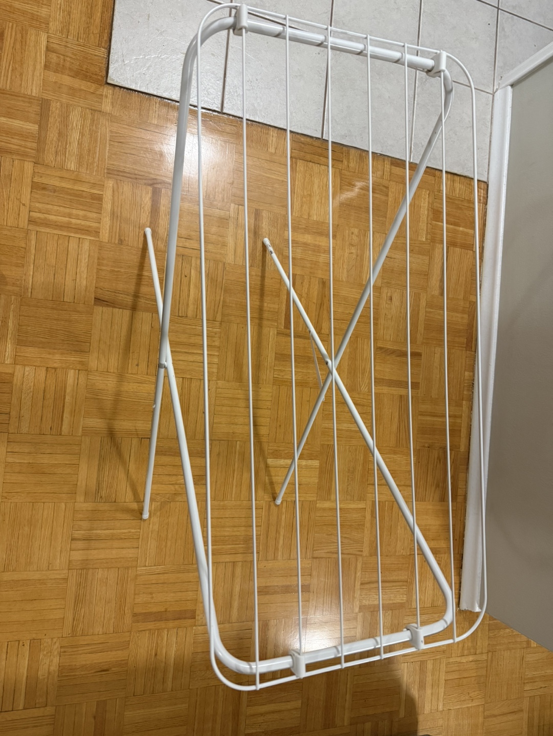 White Foldable Clothes Drying Rack - photo 3