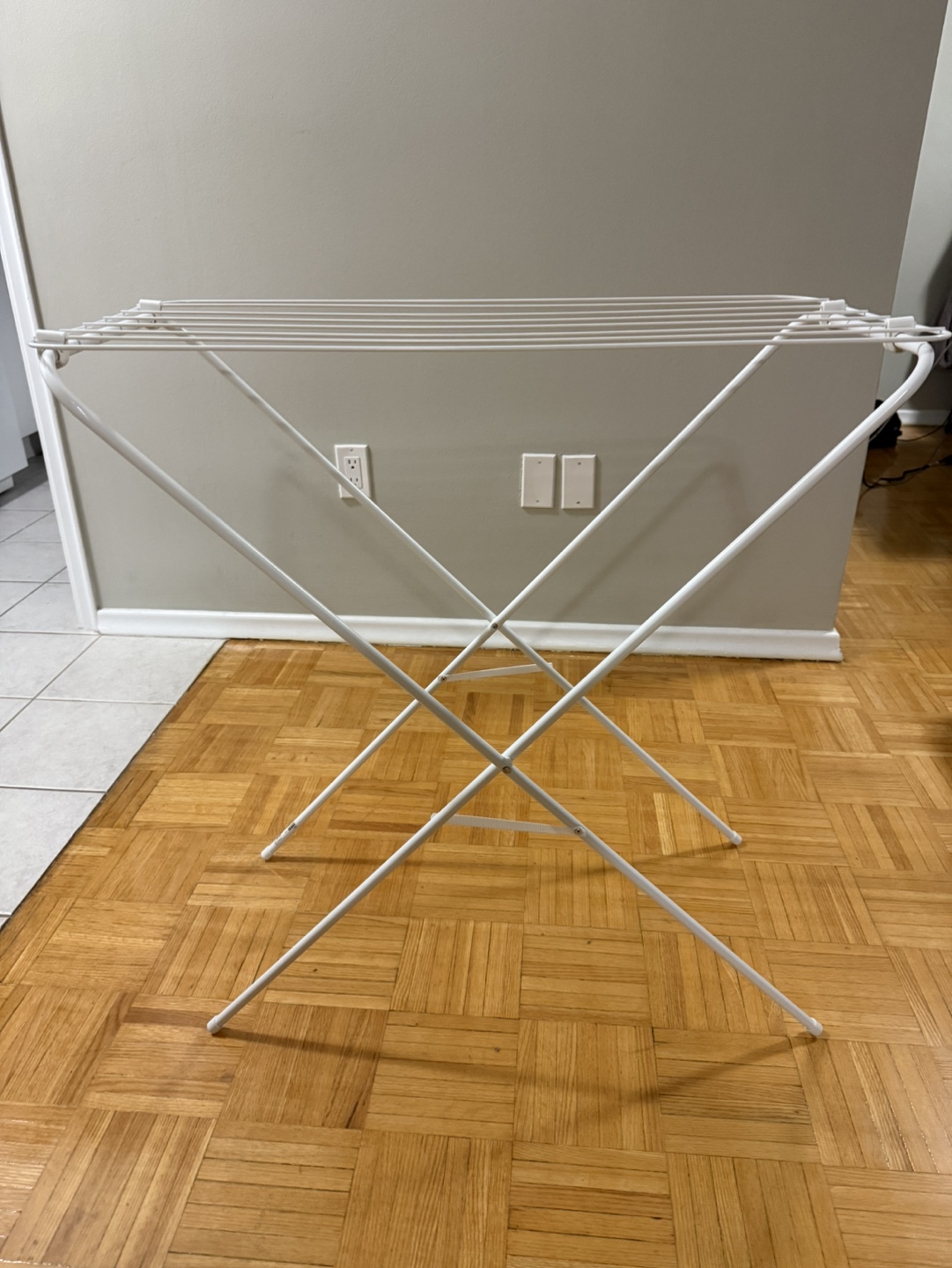 White Foldable Clothes Drying Rack - photo 2