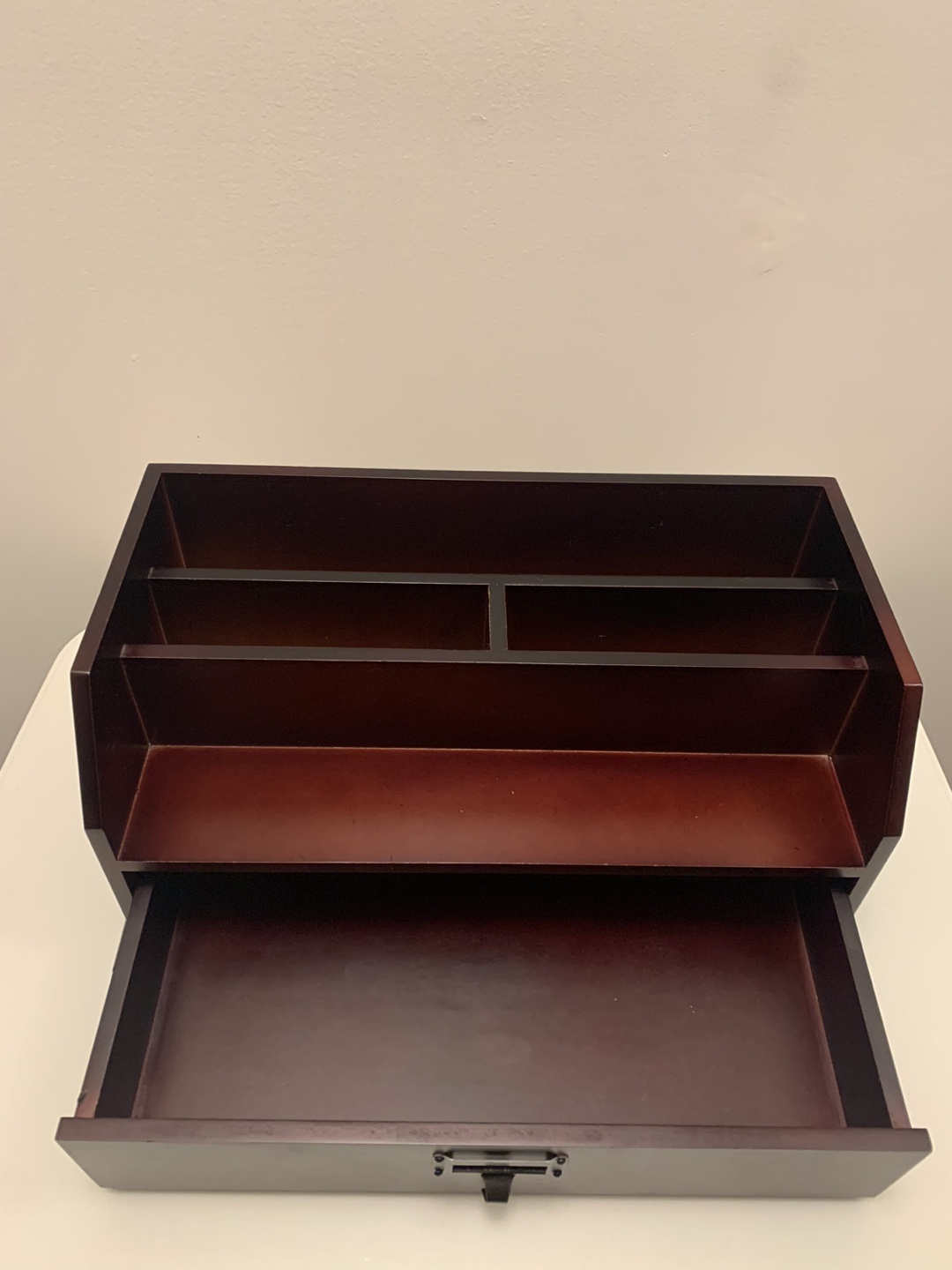 Wooden Desk Organizer with Drawer - photo 4