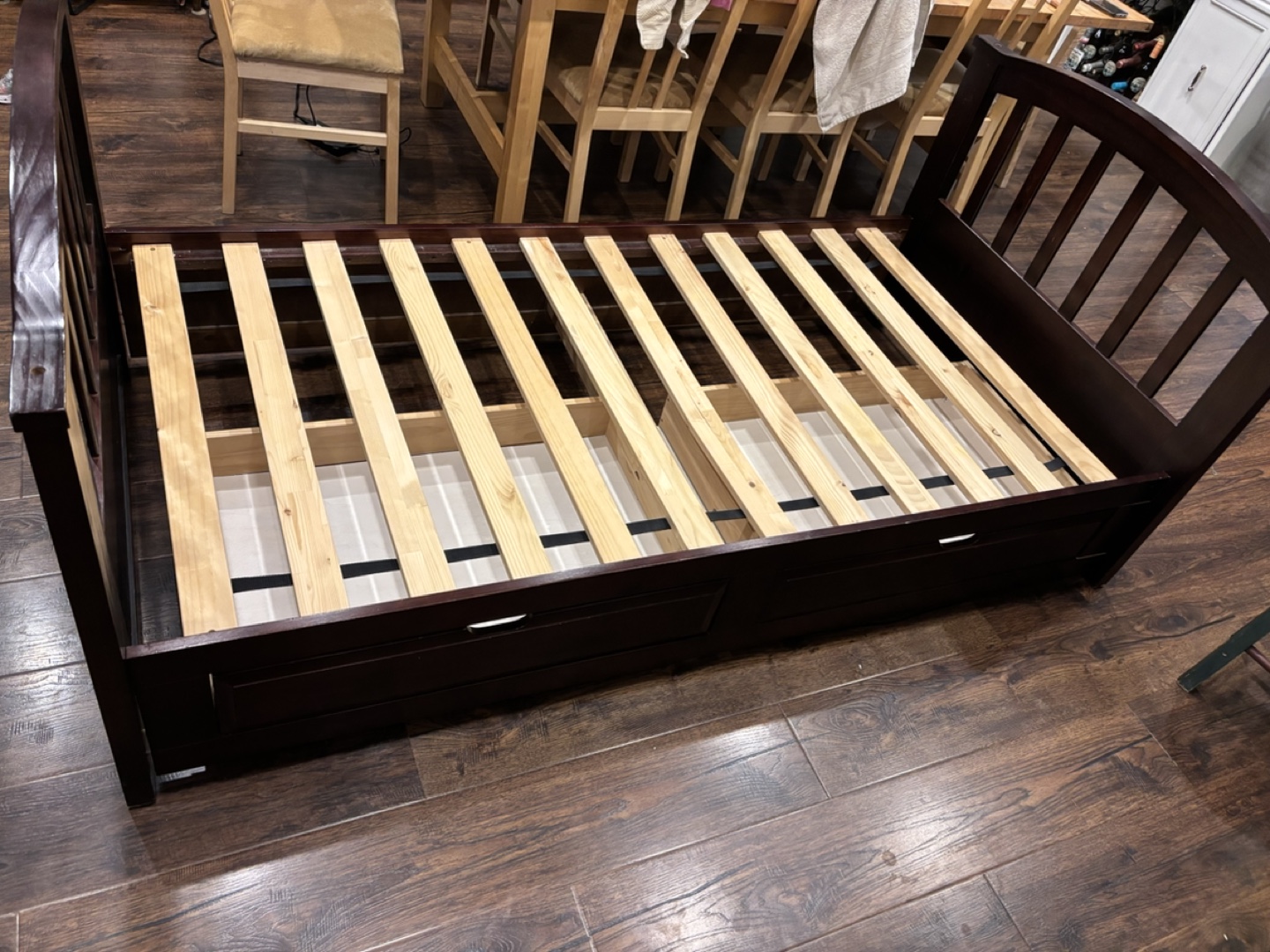 Twin Bed Frame with Storage Drawers - photo 2