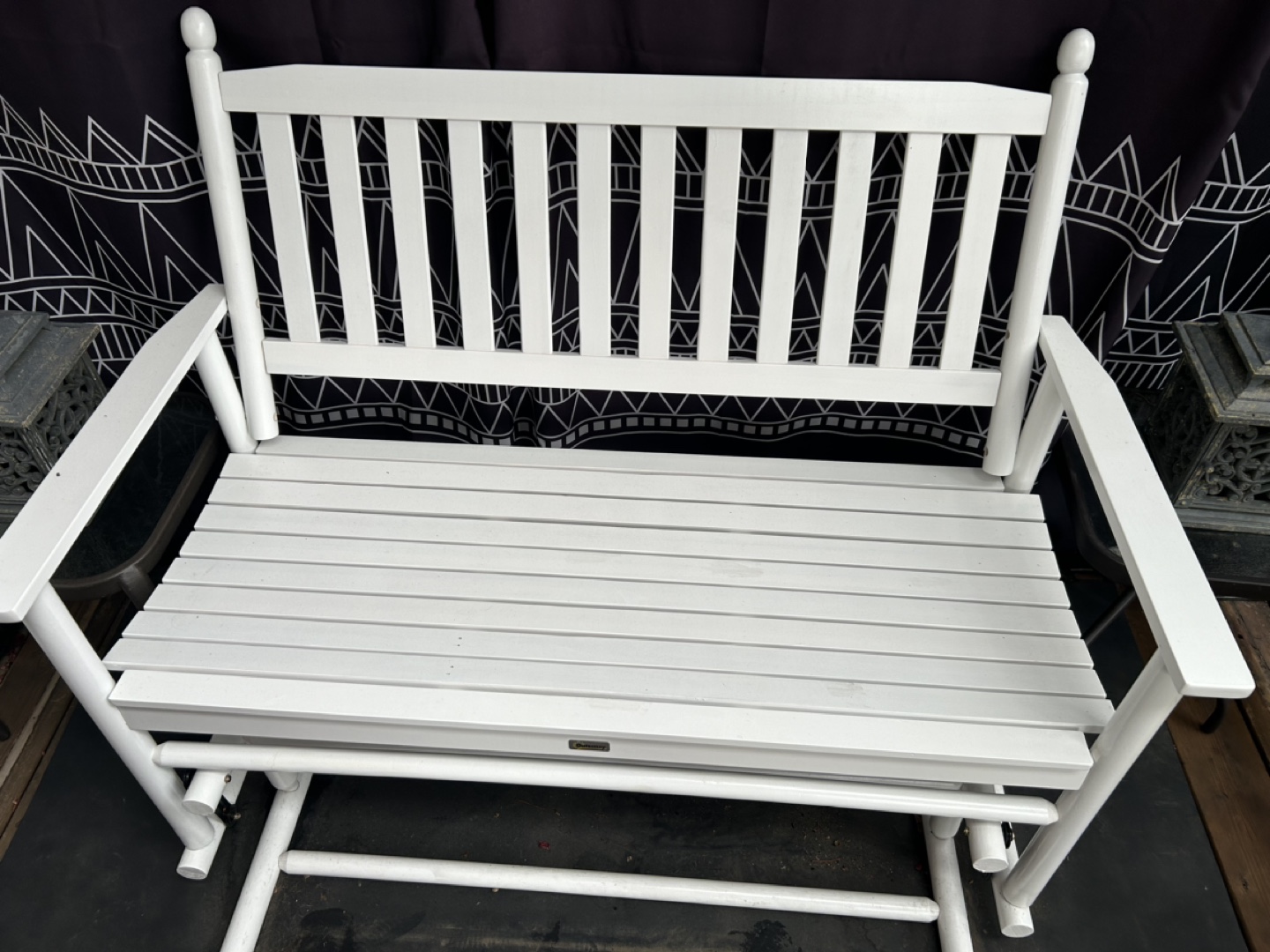 White Glider Bench - photo 4