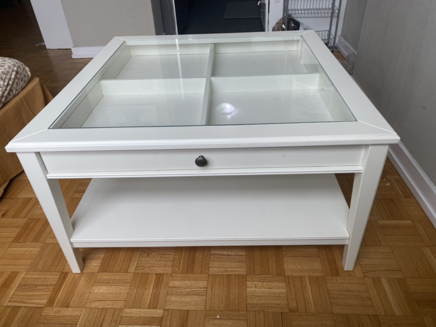 IKEA Coffee Table with Glass Top - photo 2