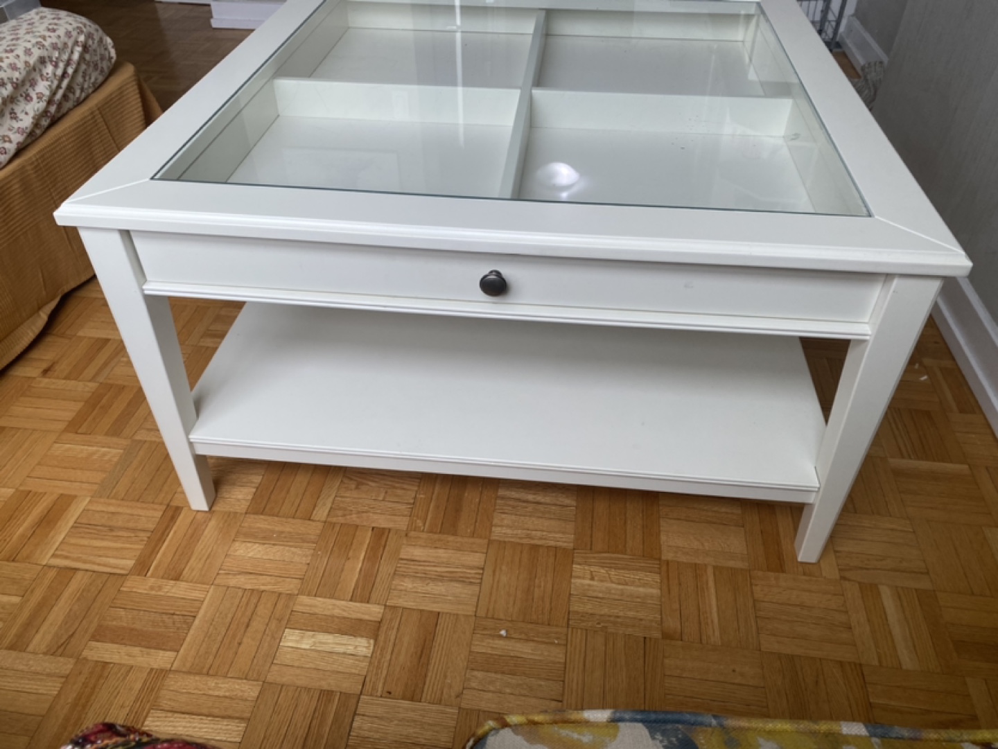 IKEA Coffee Table with Glass Top - photo 3