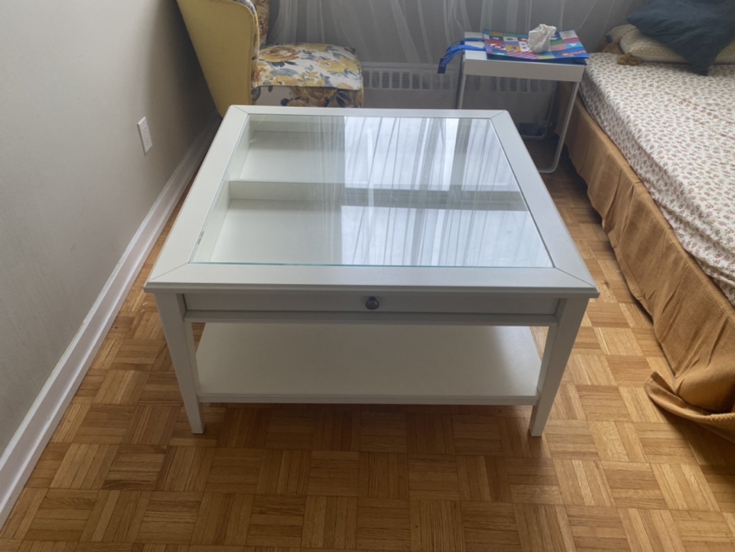 IKEA Coffee Table with Glass Top - photo 5