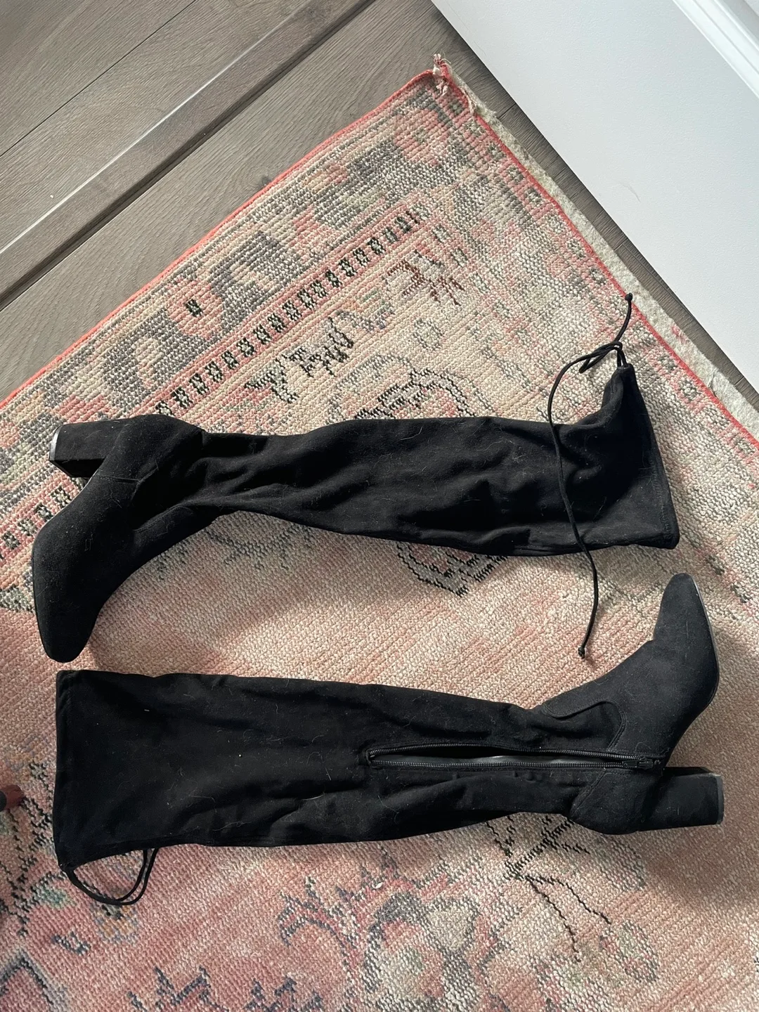 Black Over the Knee Suede Boots image indicator(2)