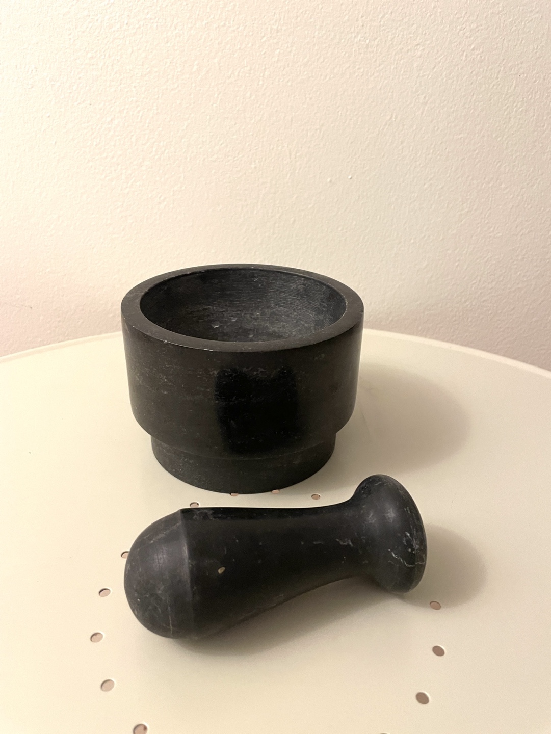 Black Marble Mortar and Pestle - photo 2