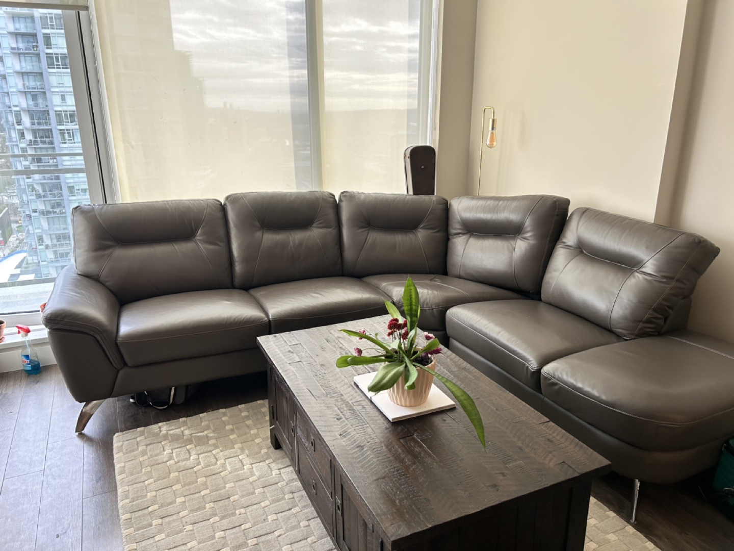 Leather Sectional Sofa - photo 2