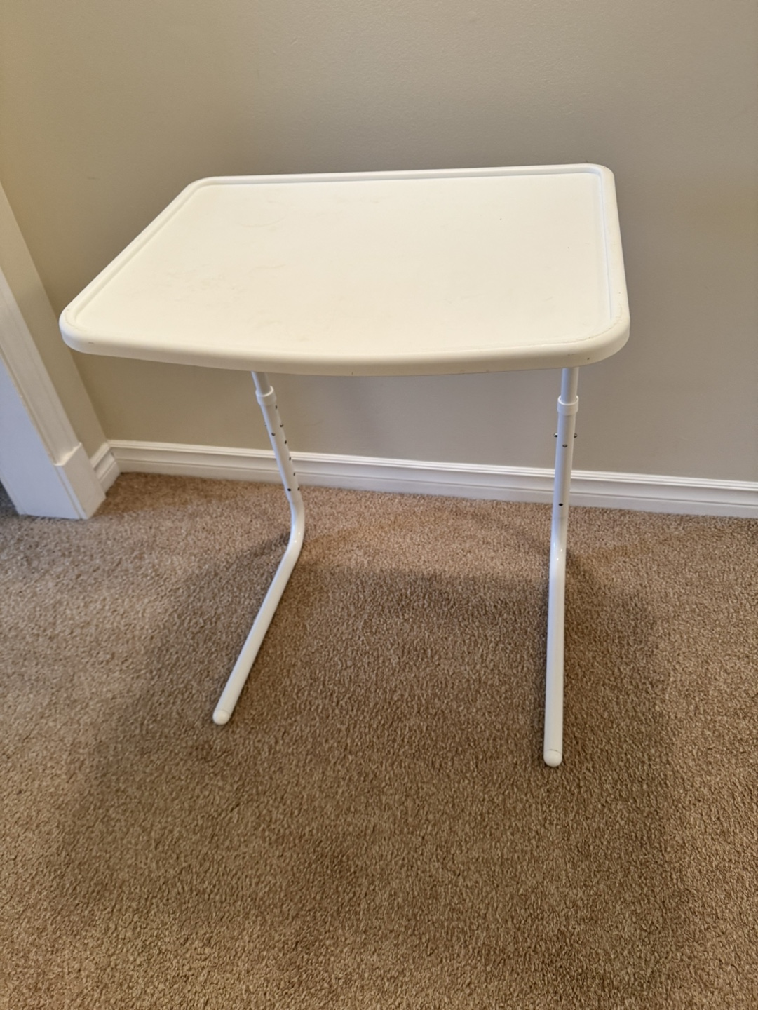 White Folding TV Tray Table