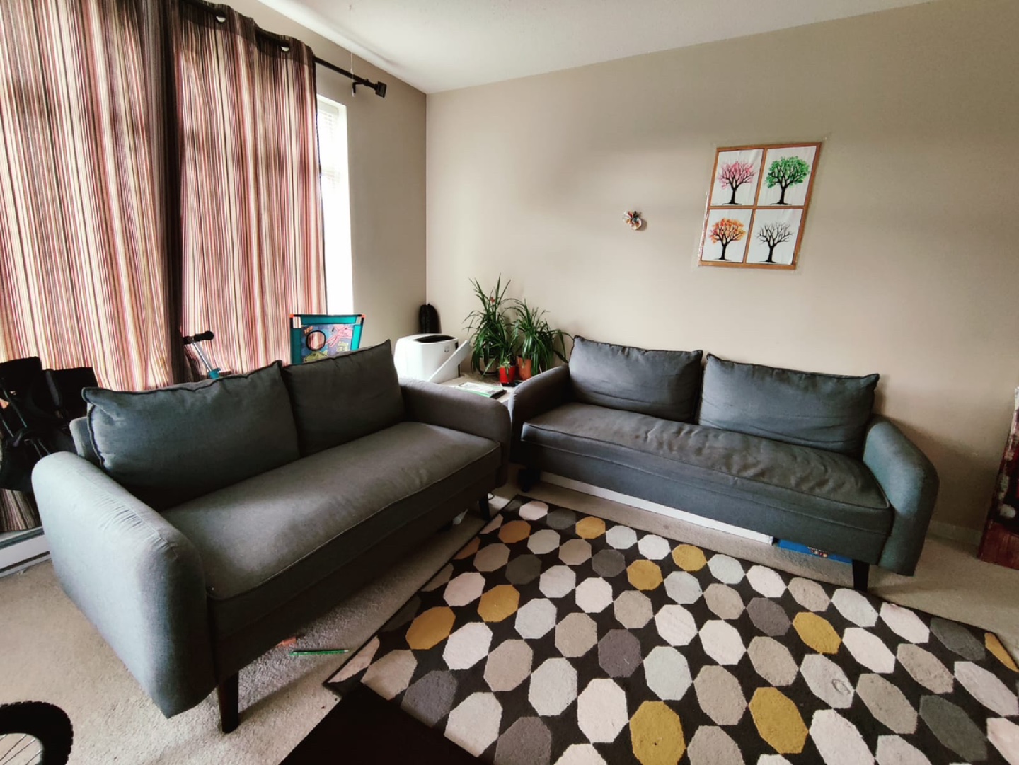 Loveseat and 3 seater couch