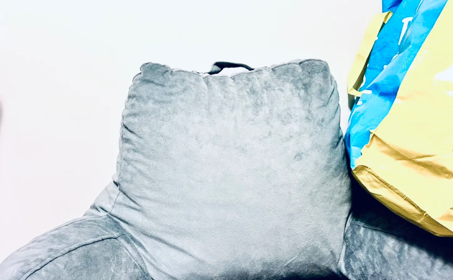 🍓NEW! Luxury Solid Velvet Lounge Cushion w/pockets Back Support image indicator(5)