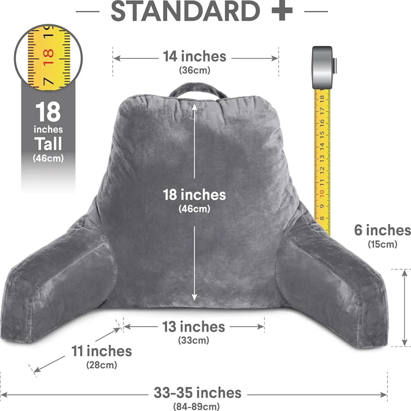 🍓NEW! Luxury Solid Velvet Lounge Cushion w/pockets Back Support image indicator(4)