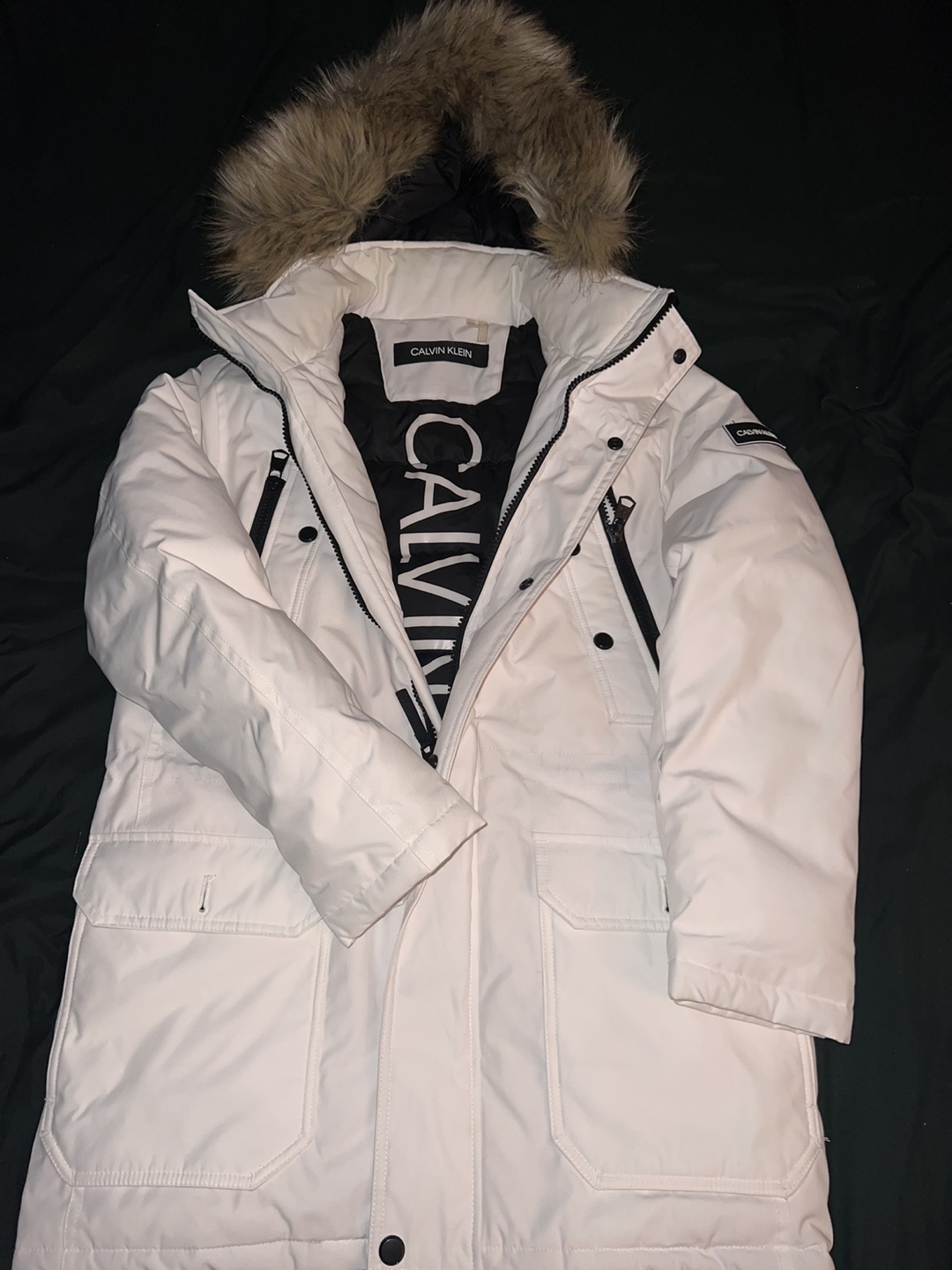 Calvin Klein White Winter Jacket