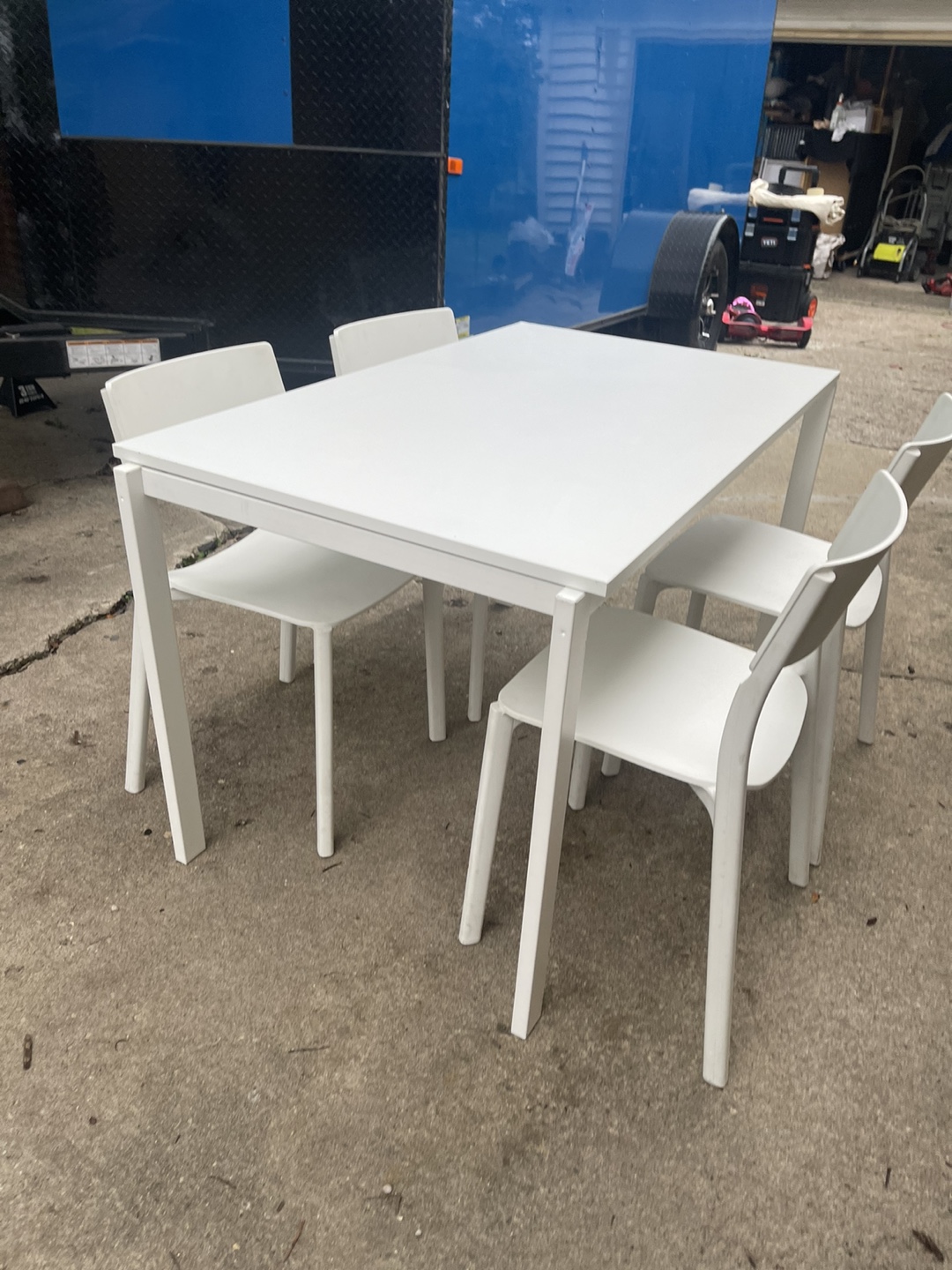 IKEA 5-piece White Dining Set - photo 2
