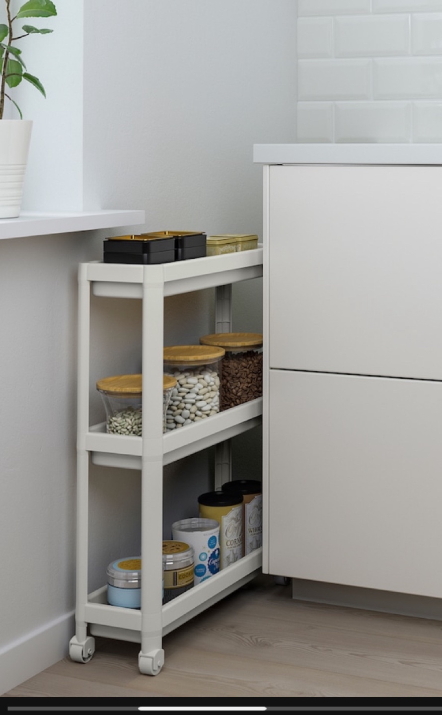 IKEA 3-shelf slim rolling cart