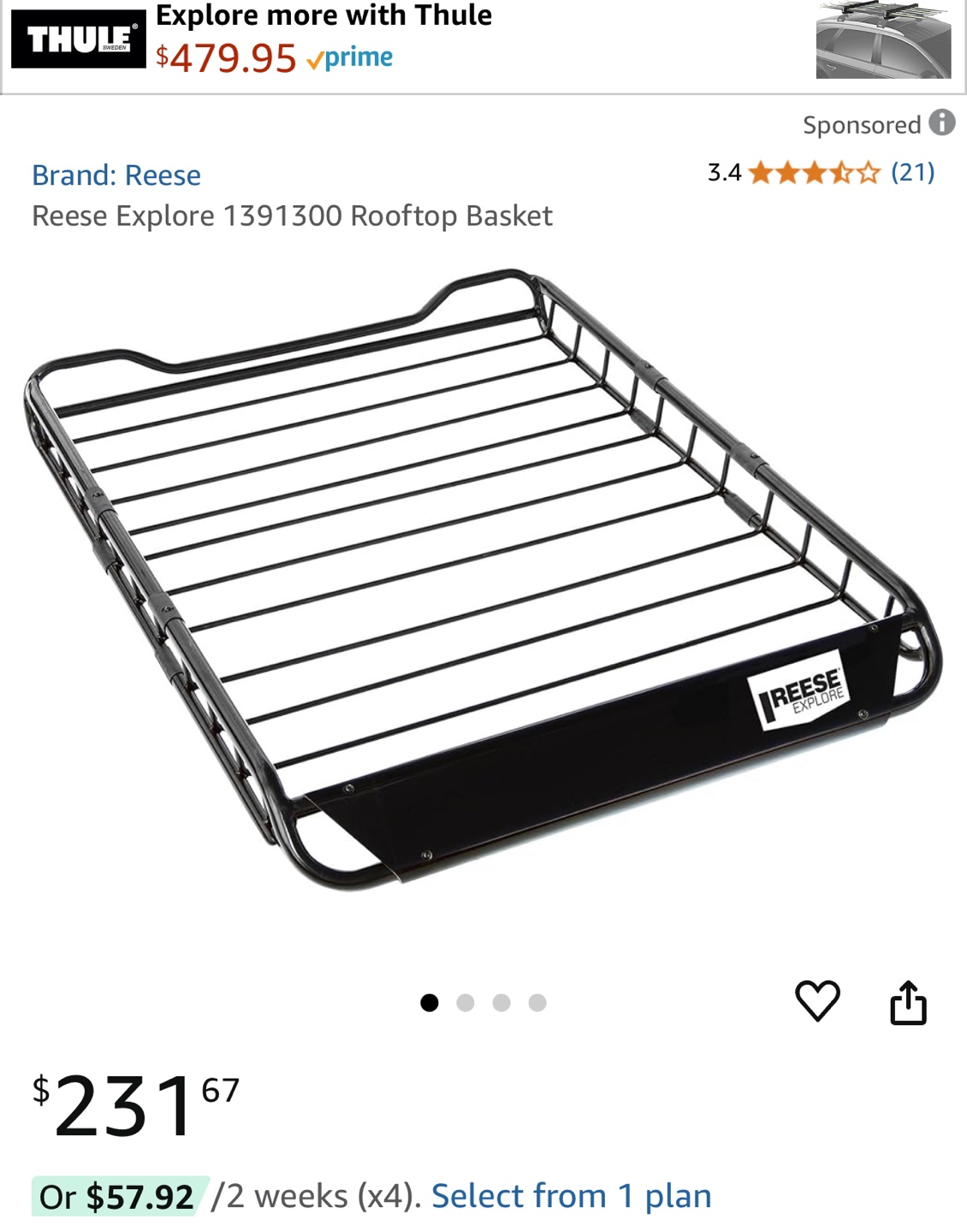 Reese carry power rooftop cargo basket - photo 2