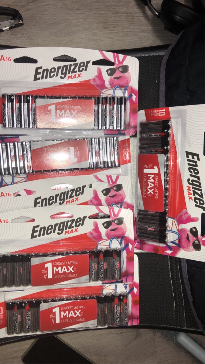 Energizer MAX AAA Batteries - 7 packs of 10