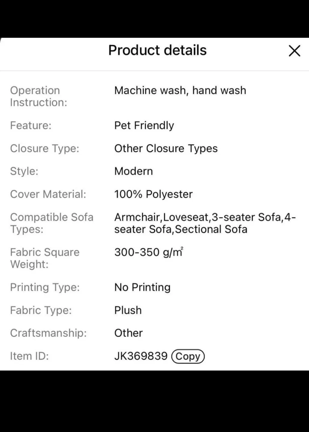 White Plush Sofa Cover L image indicator(4)