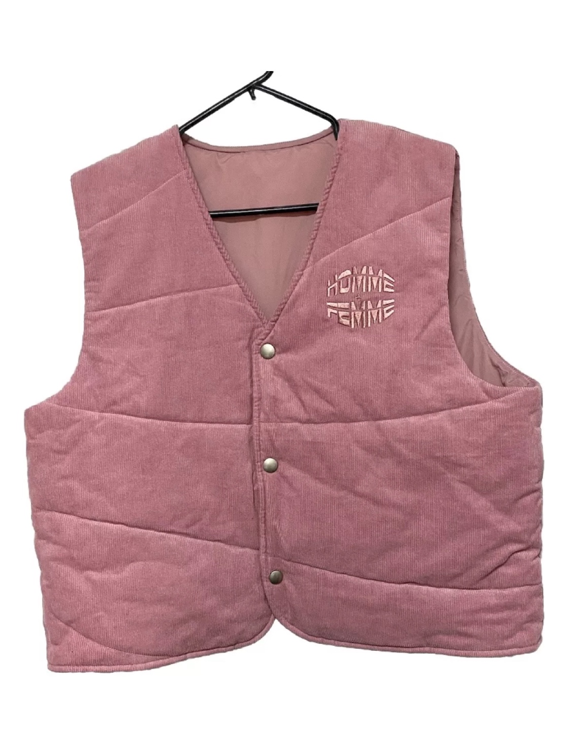 Homme + Femme Corduroy Puffer Vest Sz:XL (no size tag)