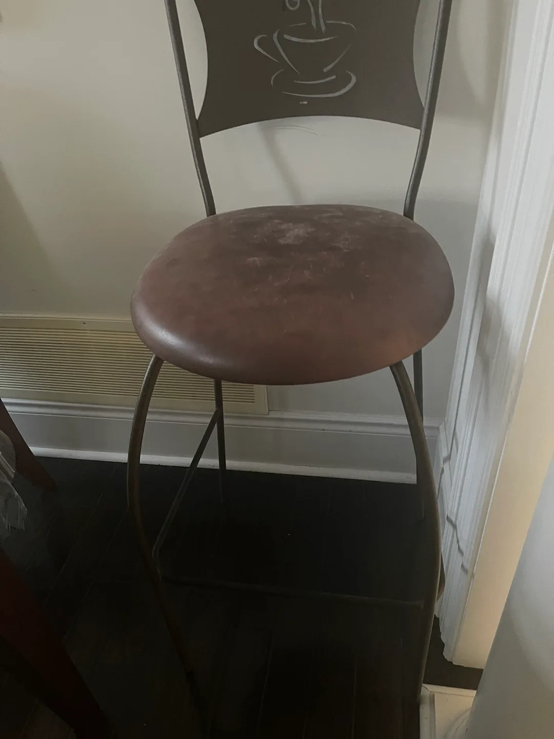 Metal Bar Stool with Cup Design image indicator(2)