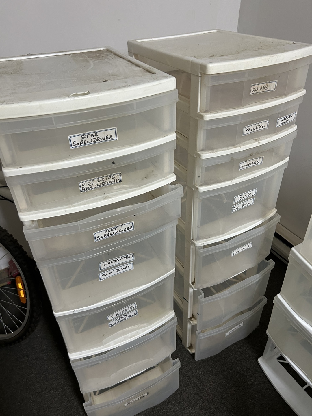 Clear Plastic Storage Drawers