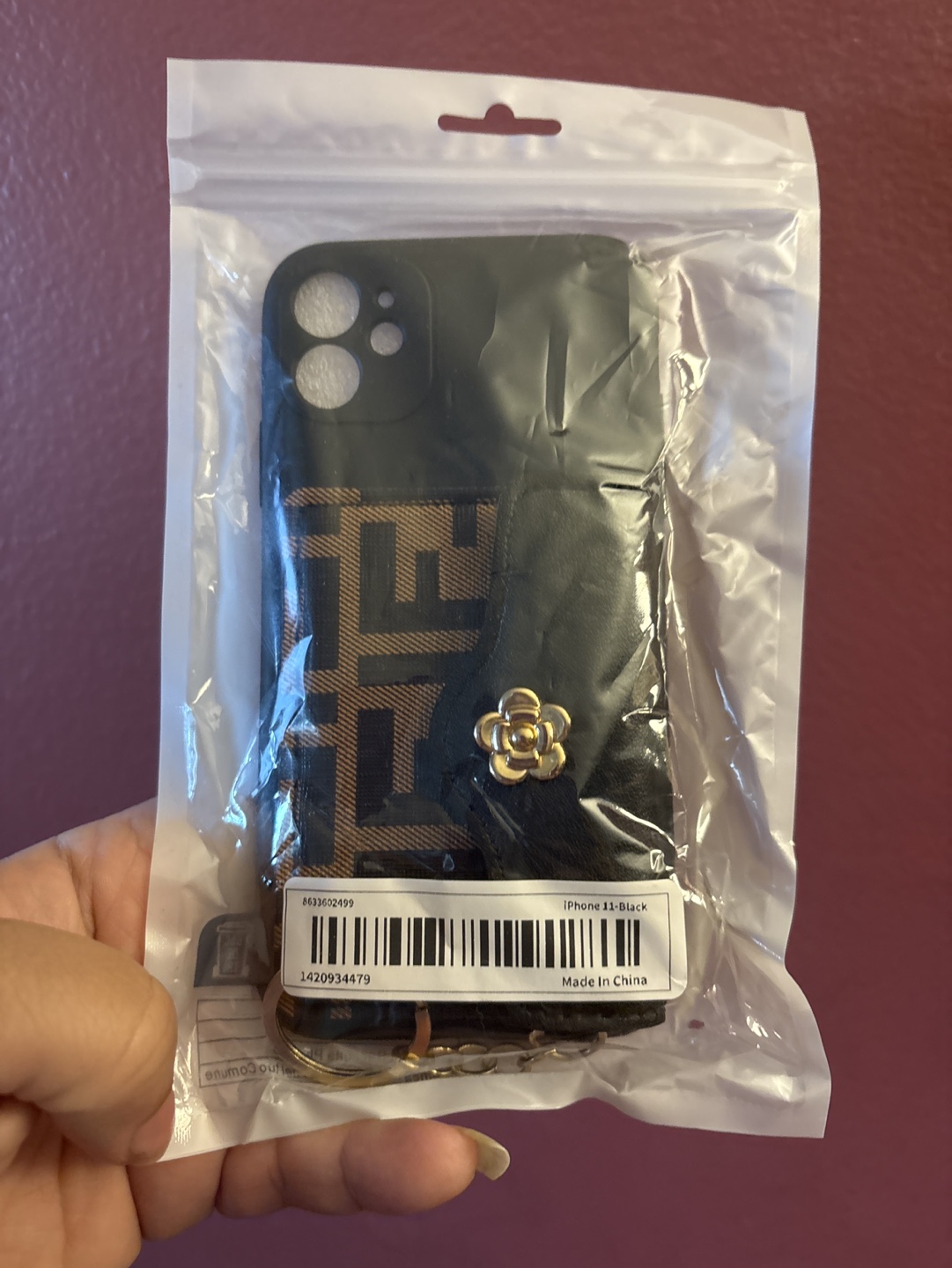 Phone 11 Case with Wallet and Keychain