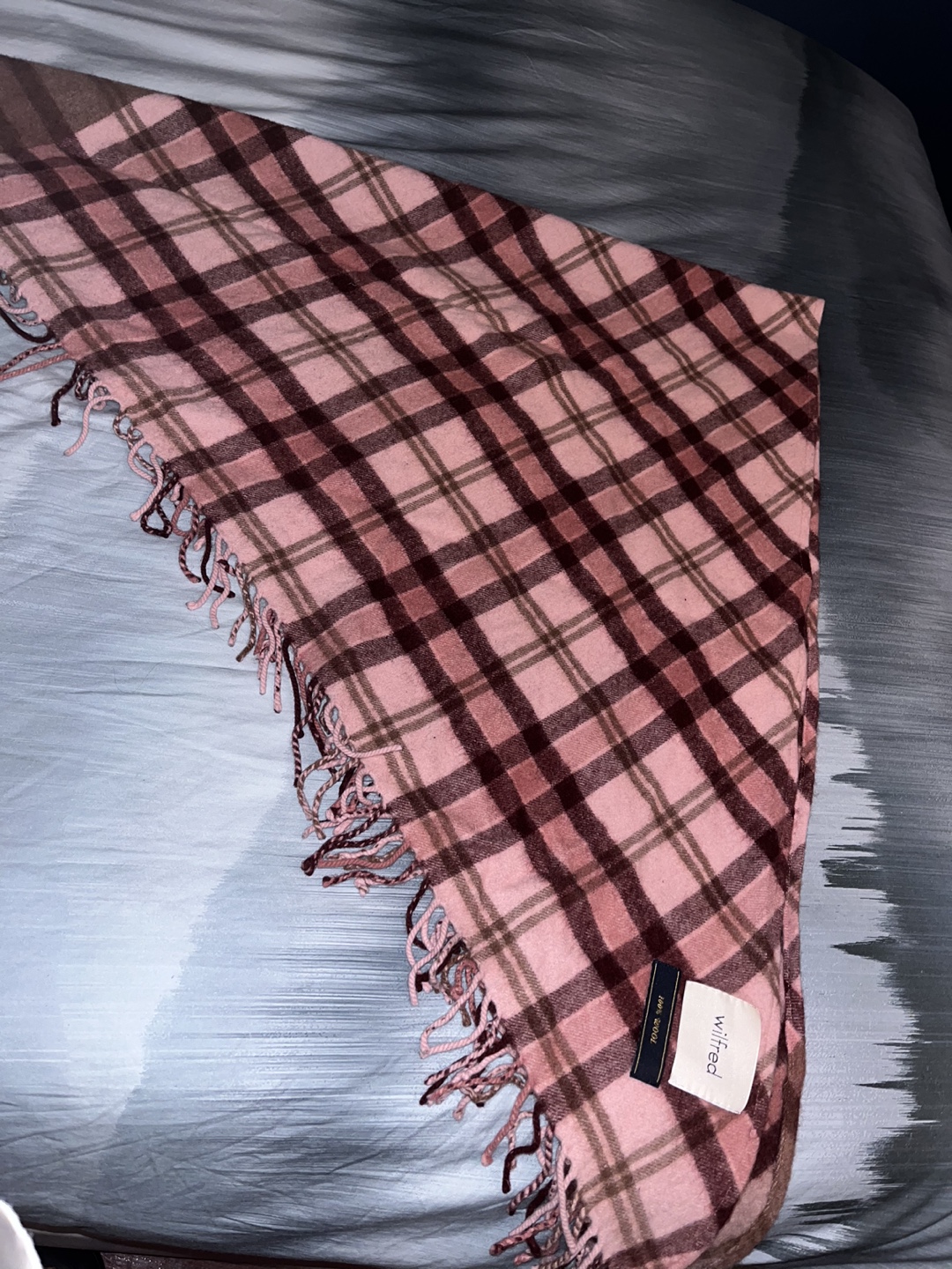 Wilfred Pink and Brown Plaid Scarf - photo 2