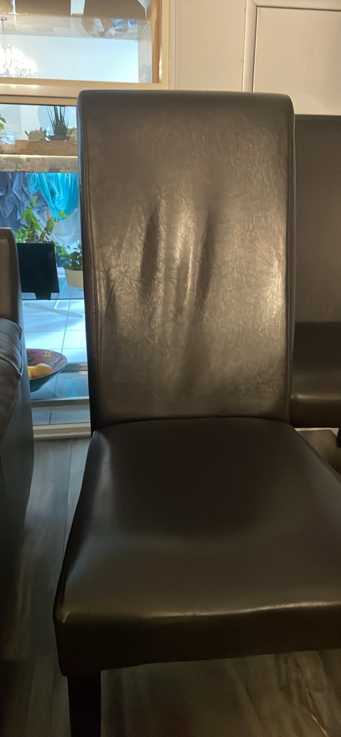 4 dark brown dining room chairs - photo 2