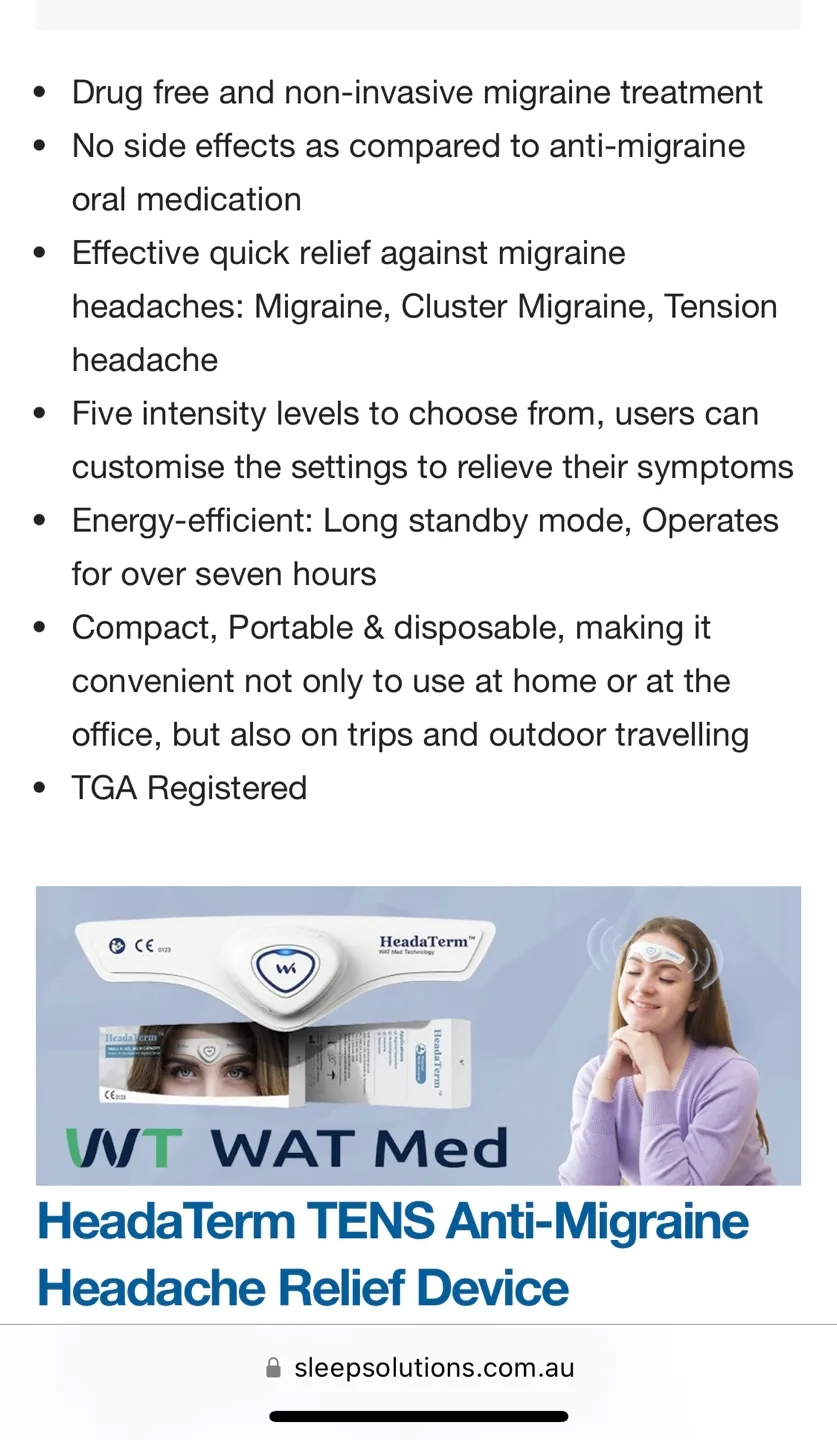 Anti-Migraine Headache Relief Device image indicator(3)
