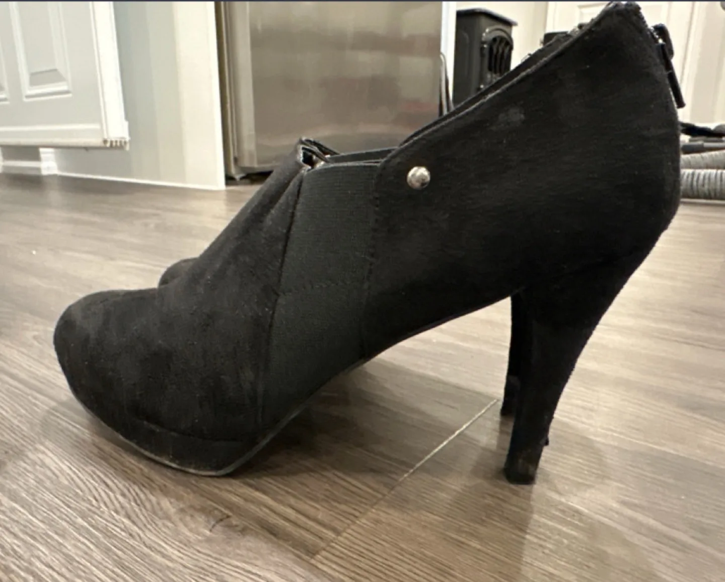 Naturalizer Black Suede Booties image indicator(2)