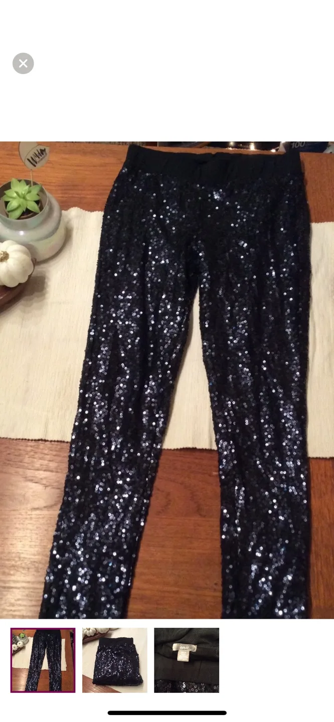 Navy Sequined Leggings ✨ image indicator(2)