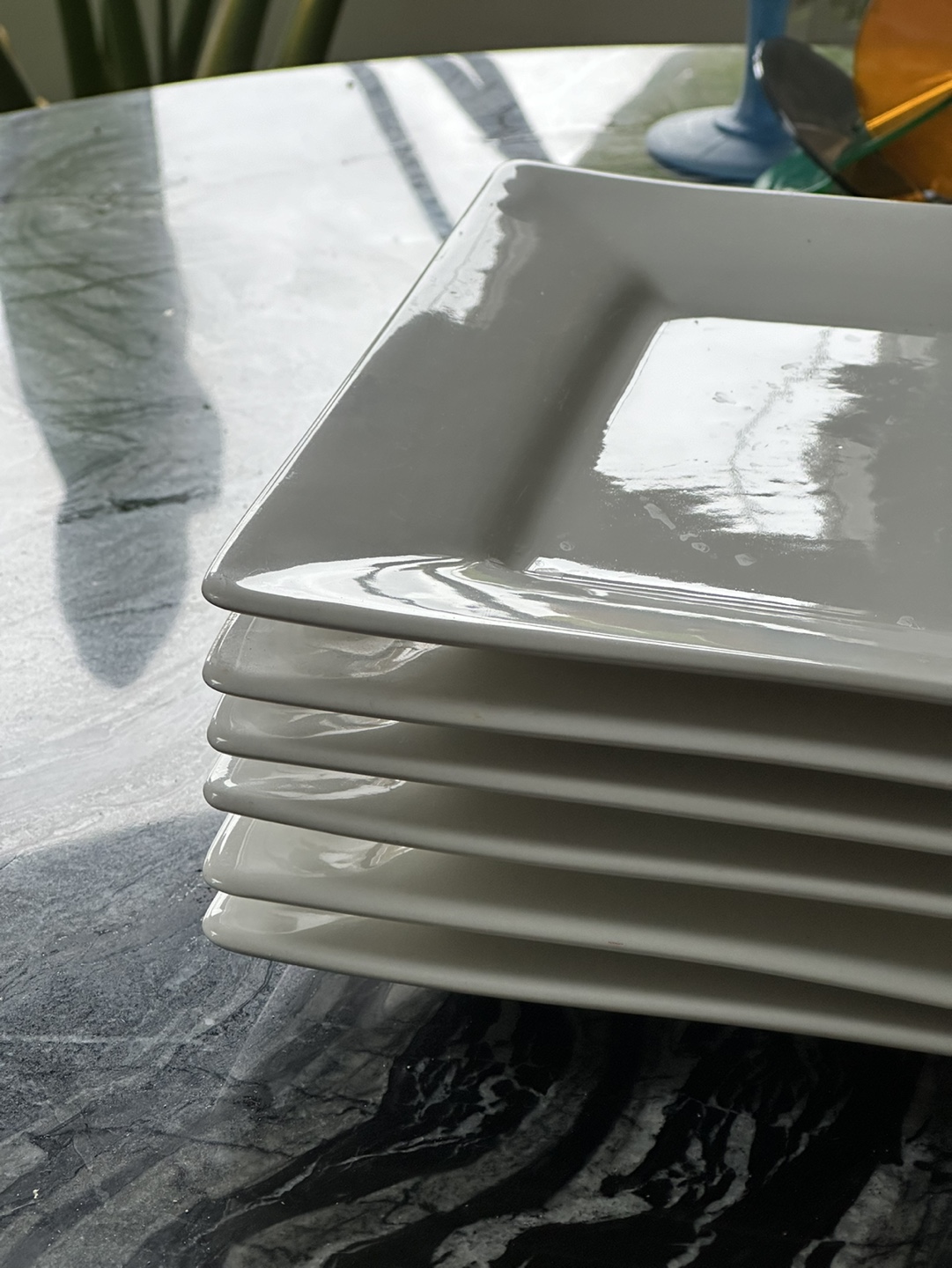 6 Square Dinner Plates #freecycle - photo 4