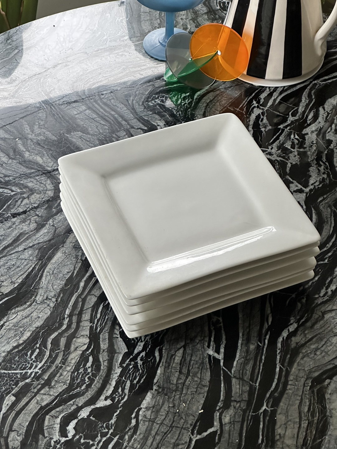 6 Square Dinner Plates #freecycle