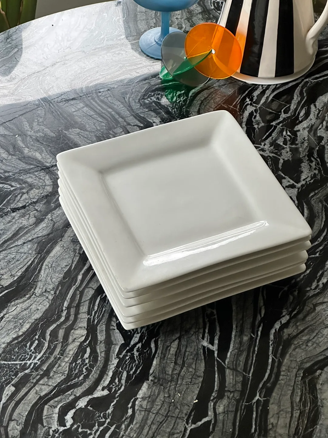 6 Square Dinner Plates #freecycle