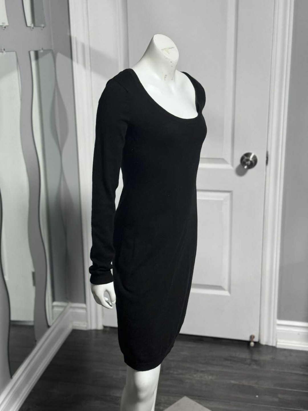 H&M BasicBasque Black Long Sleeve Dress - photo 2