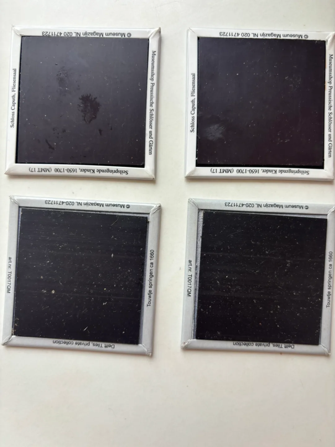 Set of 4 Delft Tiles fridge magnets image indicator(3)