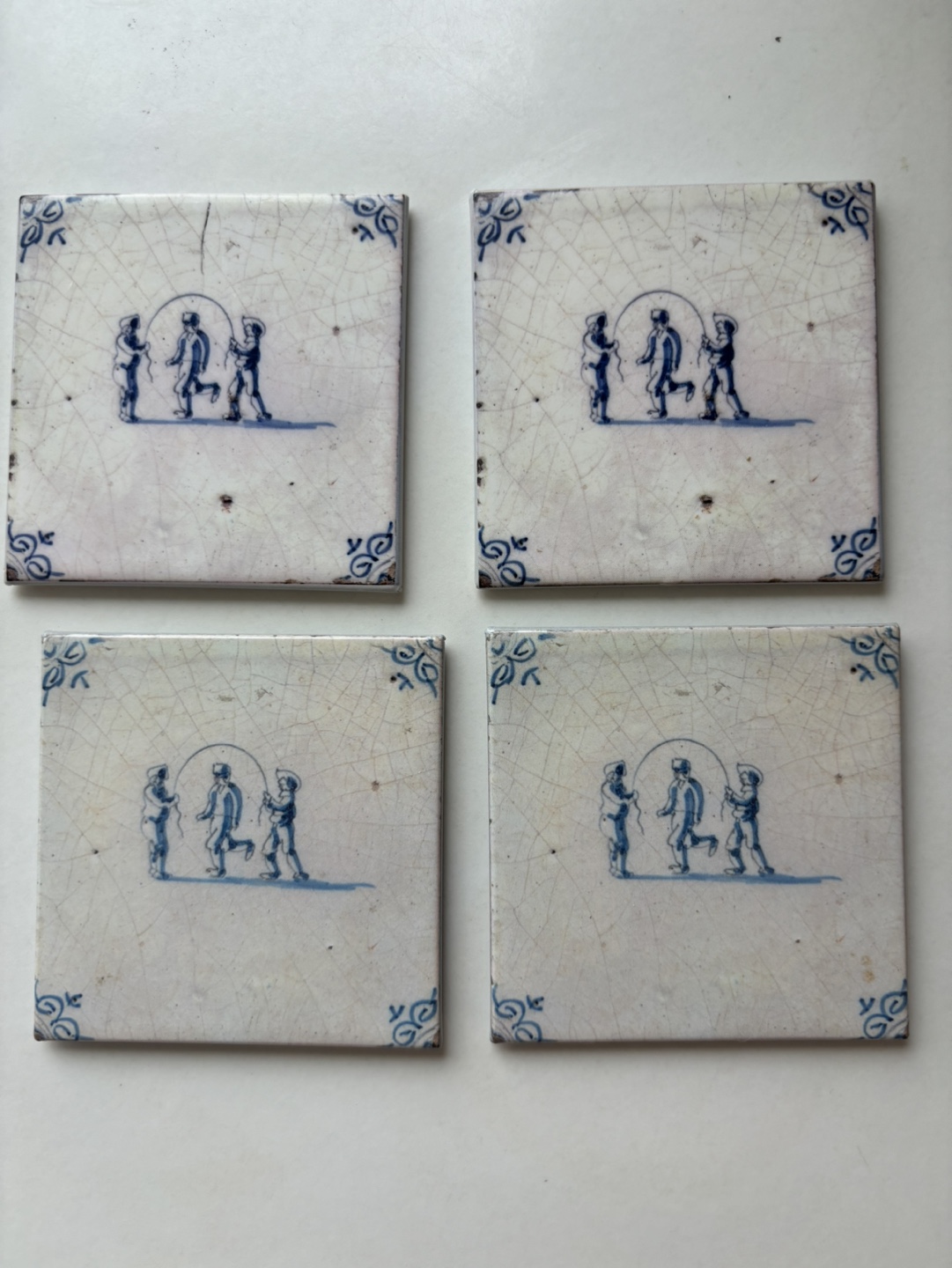 Set of 4 Delft Tiles fridge magnets - photo 2