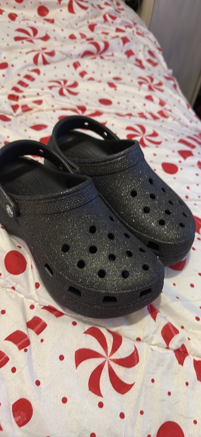 NEW without tags Glitter platform Crocs