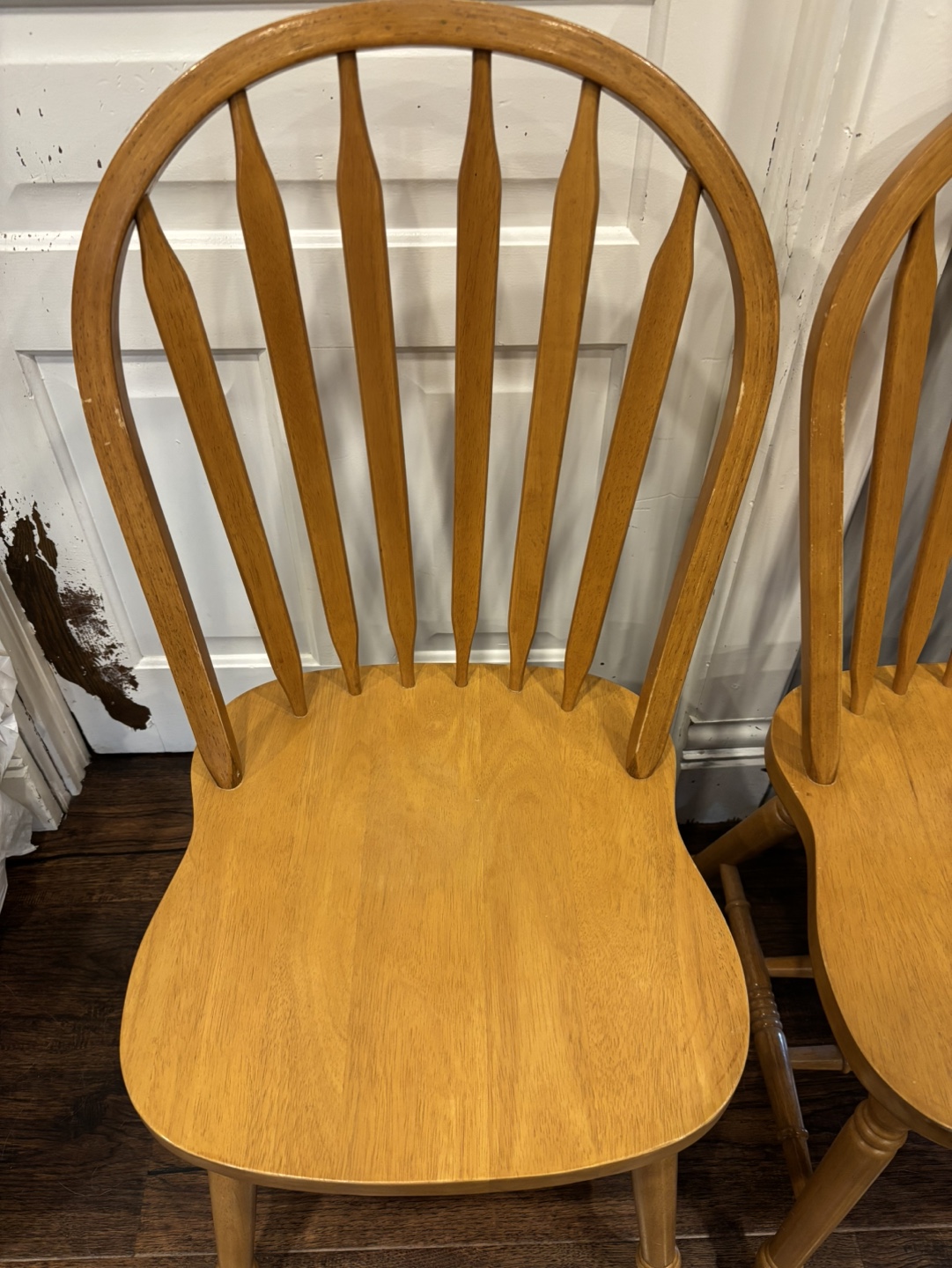 Set of 3 Wooden Dining Chairs - photo 2