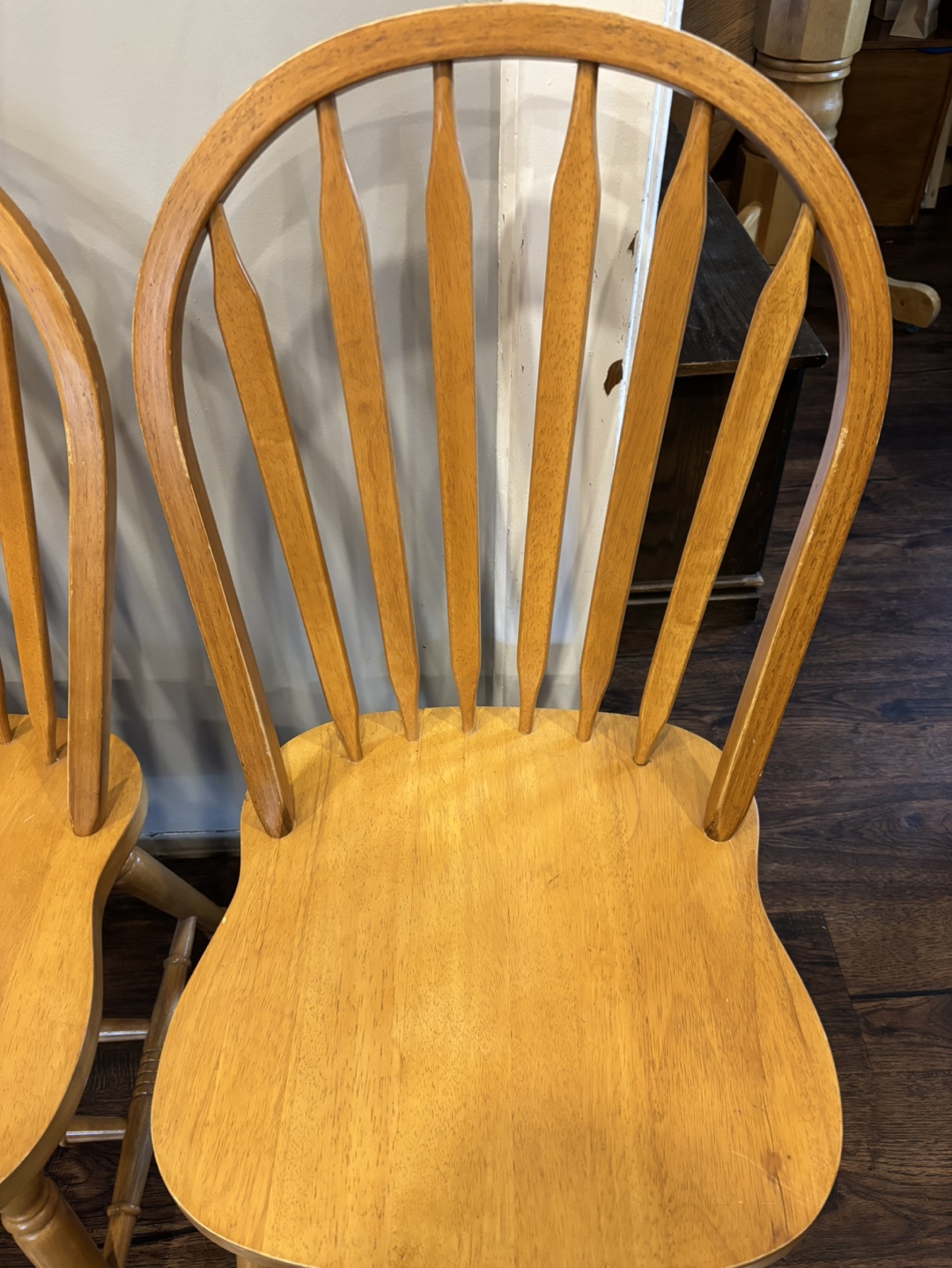 Set of 3 Wooden Dining Chairs - photo 4
