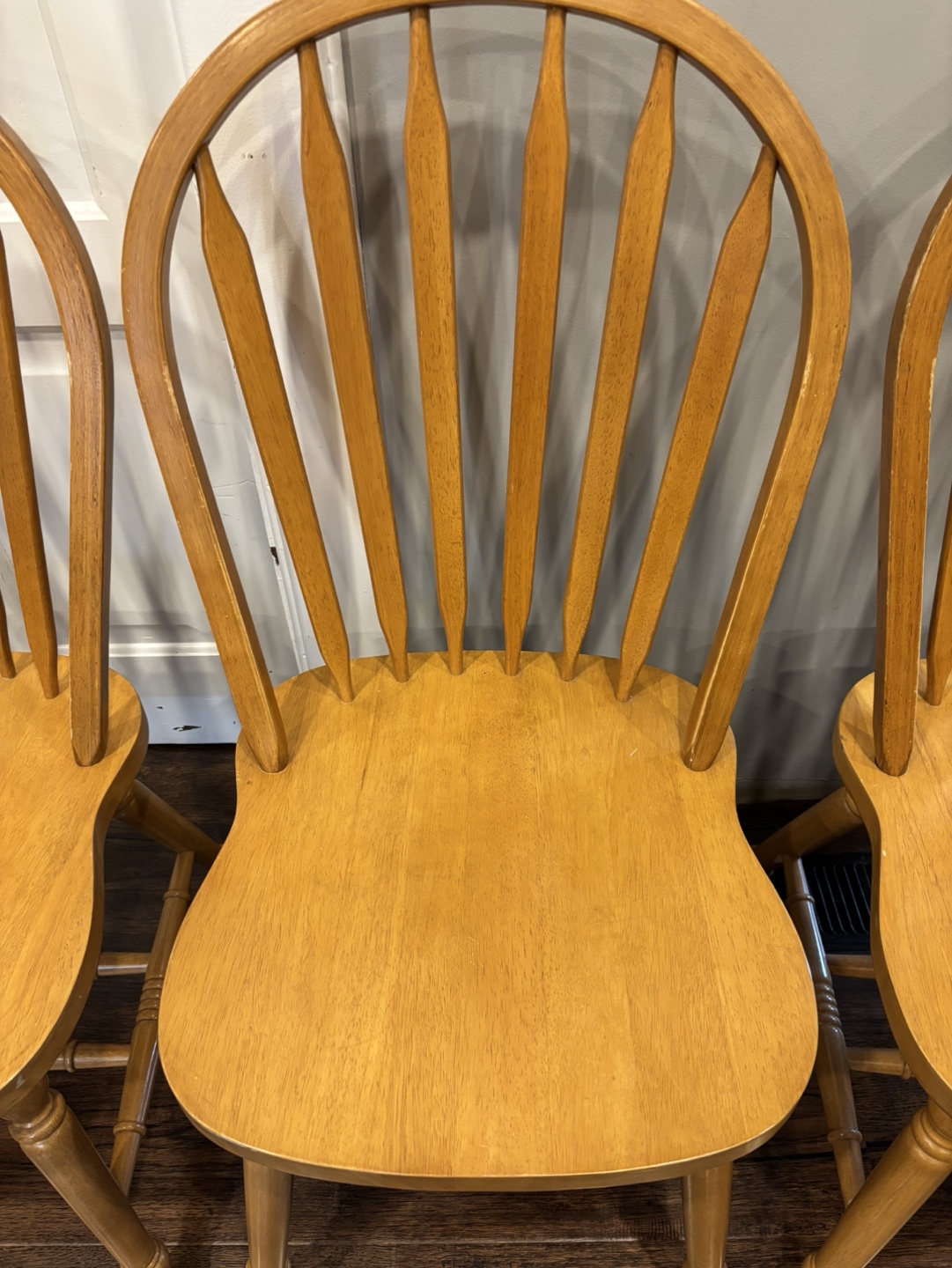 Set of 3 Wooden Dining Chairs - photo 3