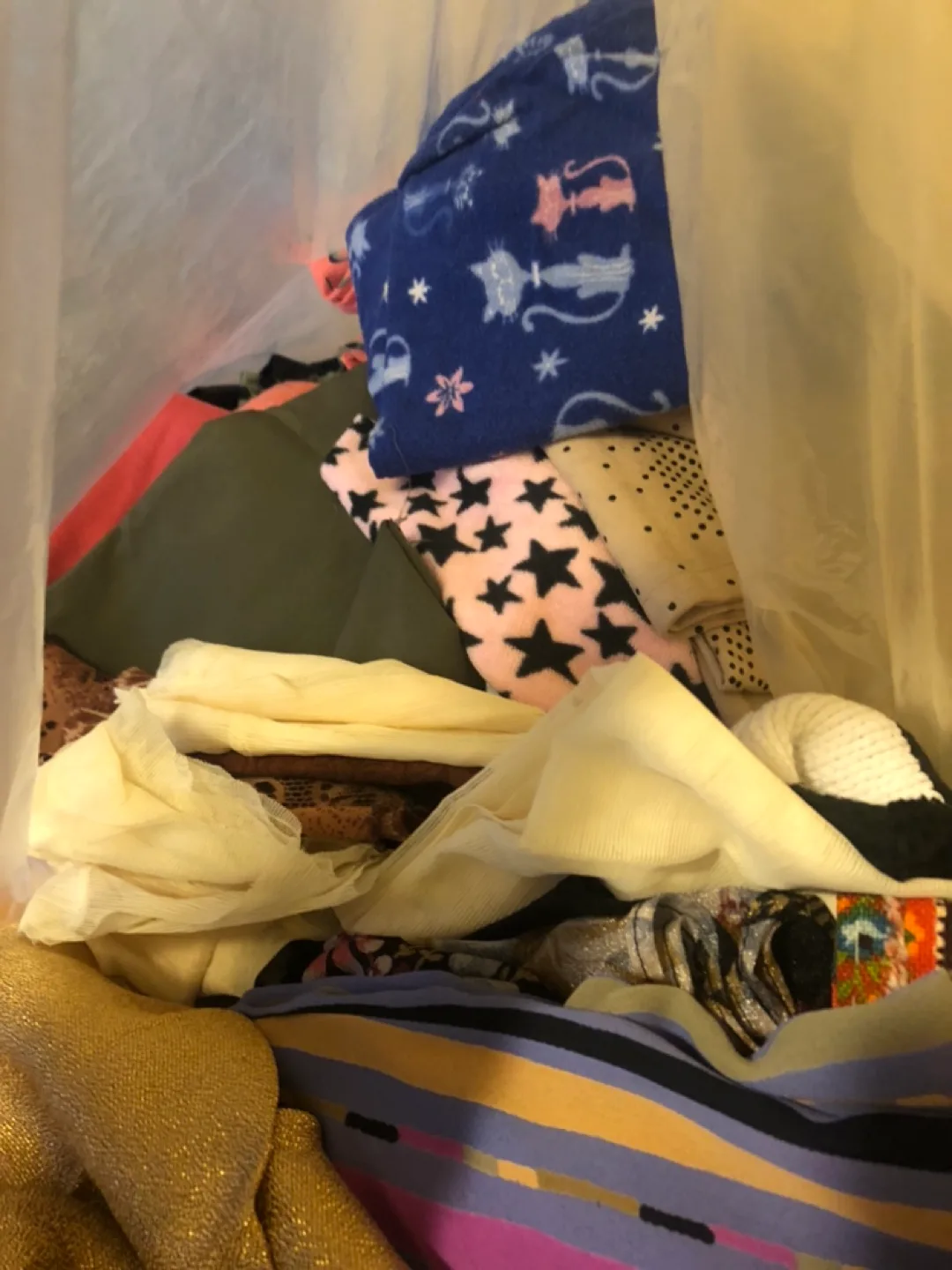 Assortment of Vintage Fabric Remnants image indicator(6)