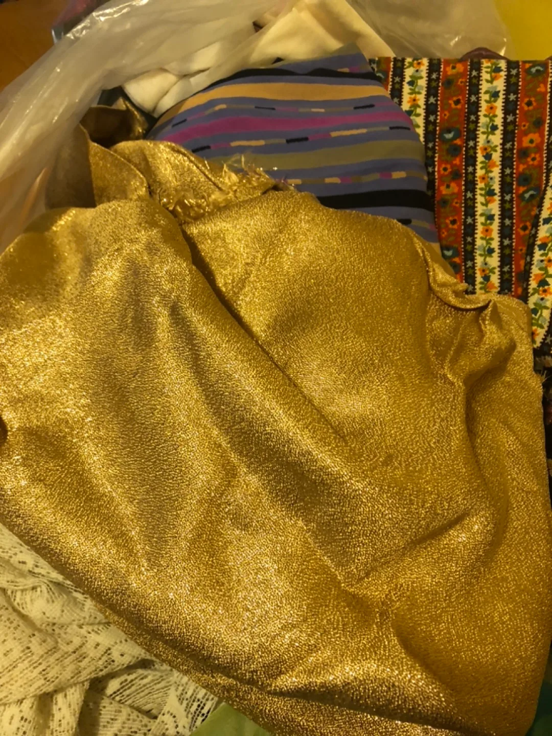 Assortment of Vintage Fabric Remnants image indicator(4)