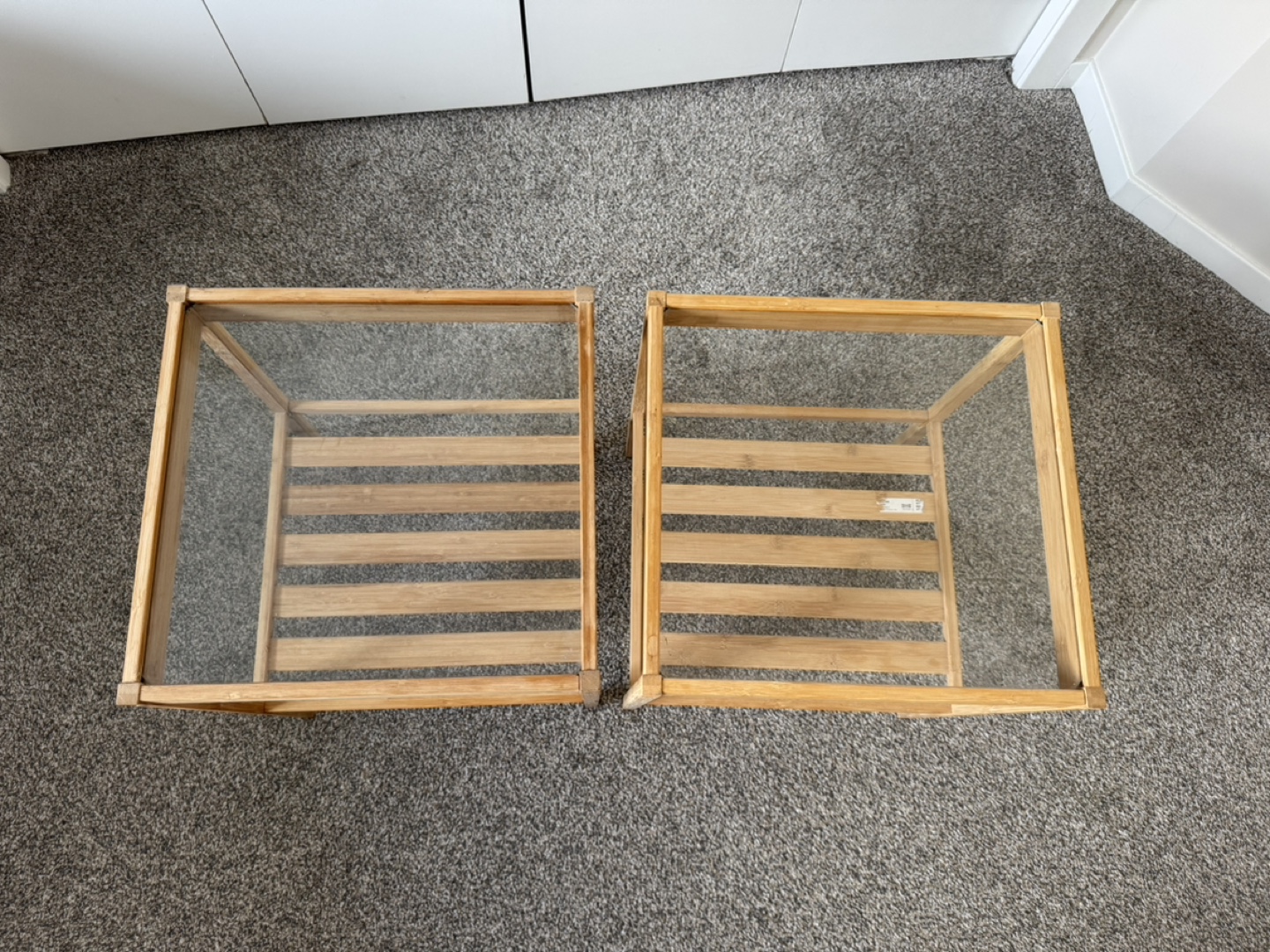 ikea glass side table for 2 $15 - photo 3