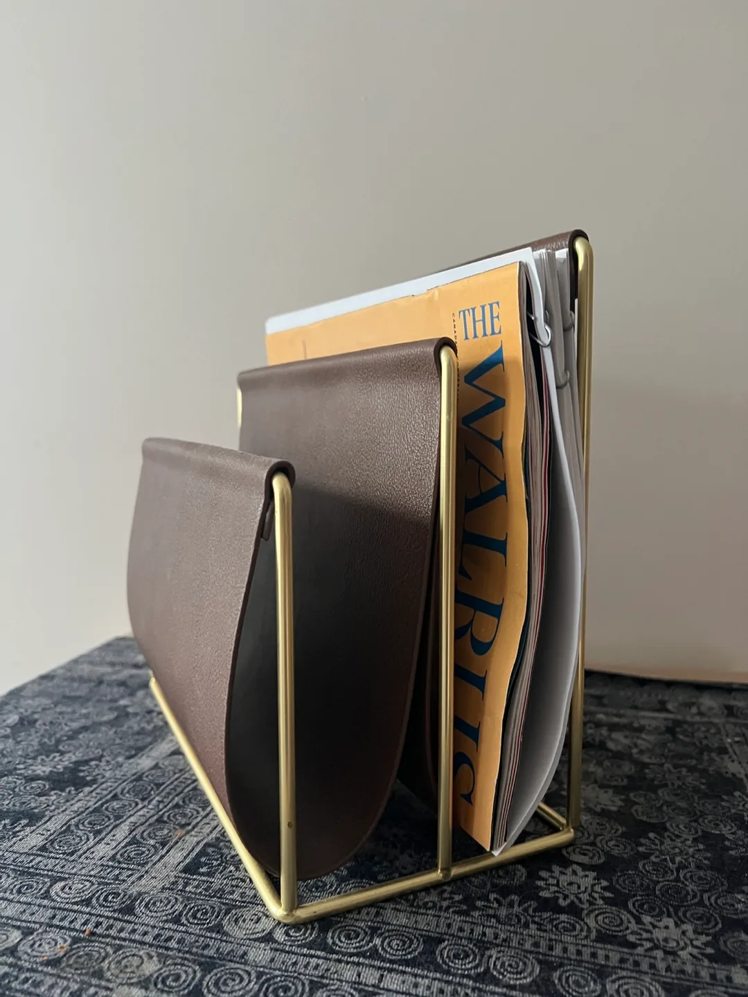 Gold and Brown Magazine Holder thumbnail